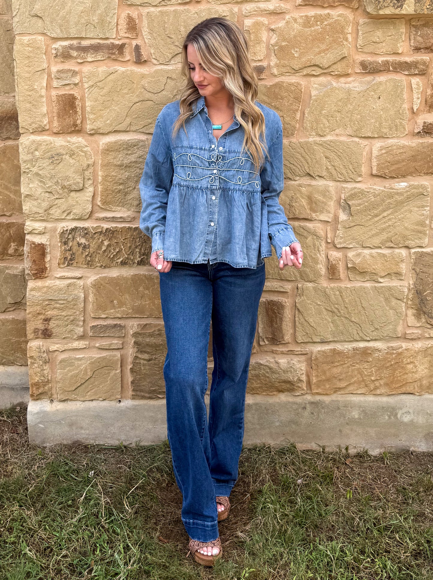 Loopty Lou Long Sleeve *Denim