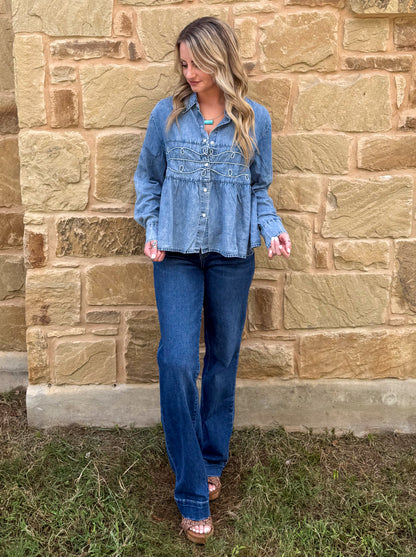 Loopty Lou Long Sleeve *Denim