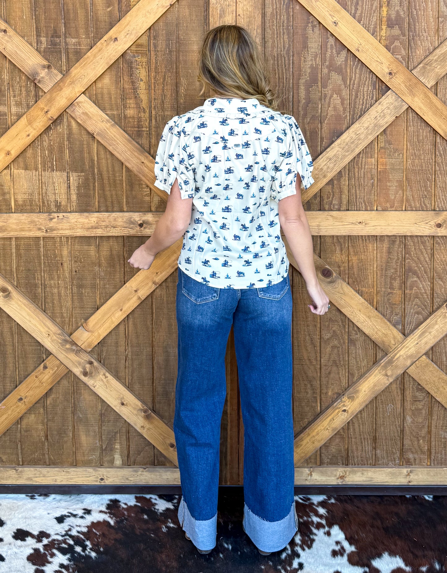 Cowboy Button-Up Top