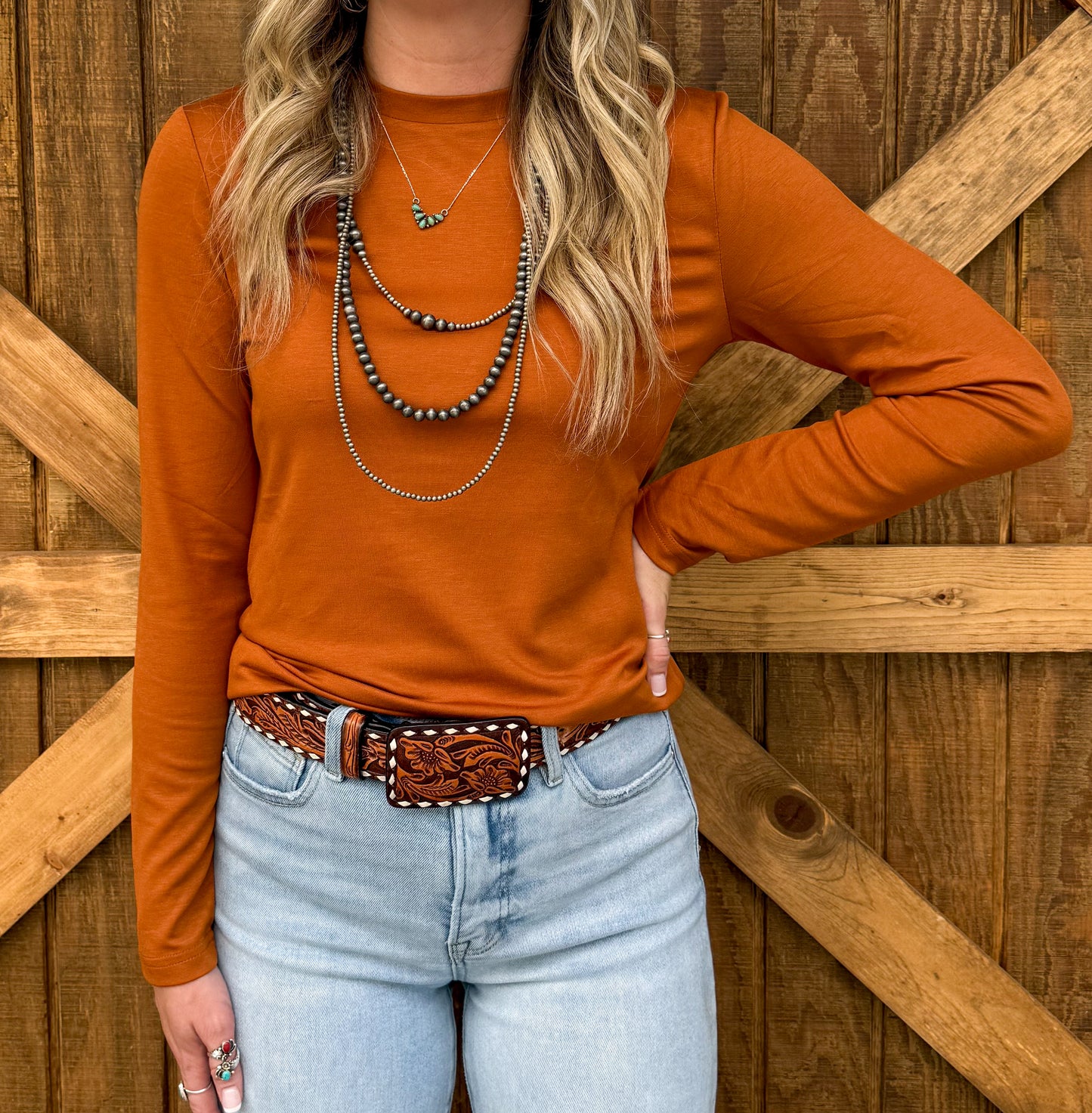 Cloud Basic Long Sleeve *Saddle