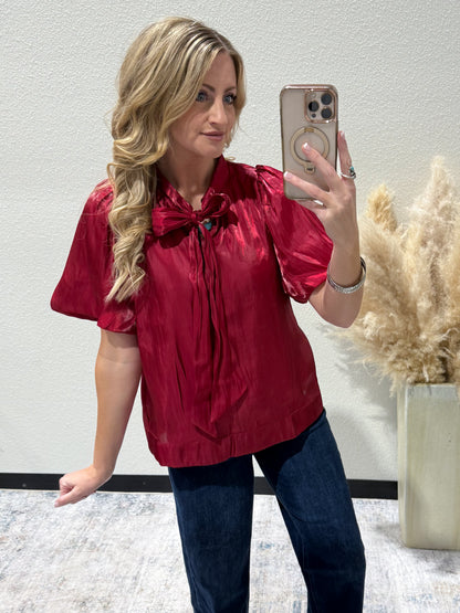 Fancy Cowgirl Blouse *Red