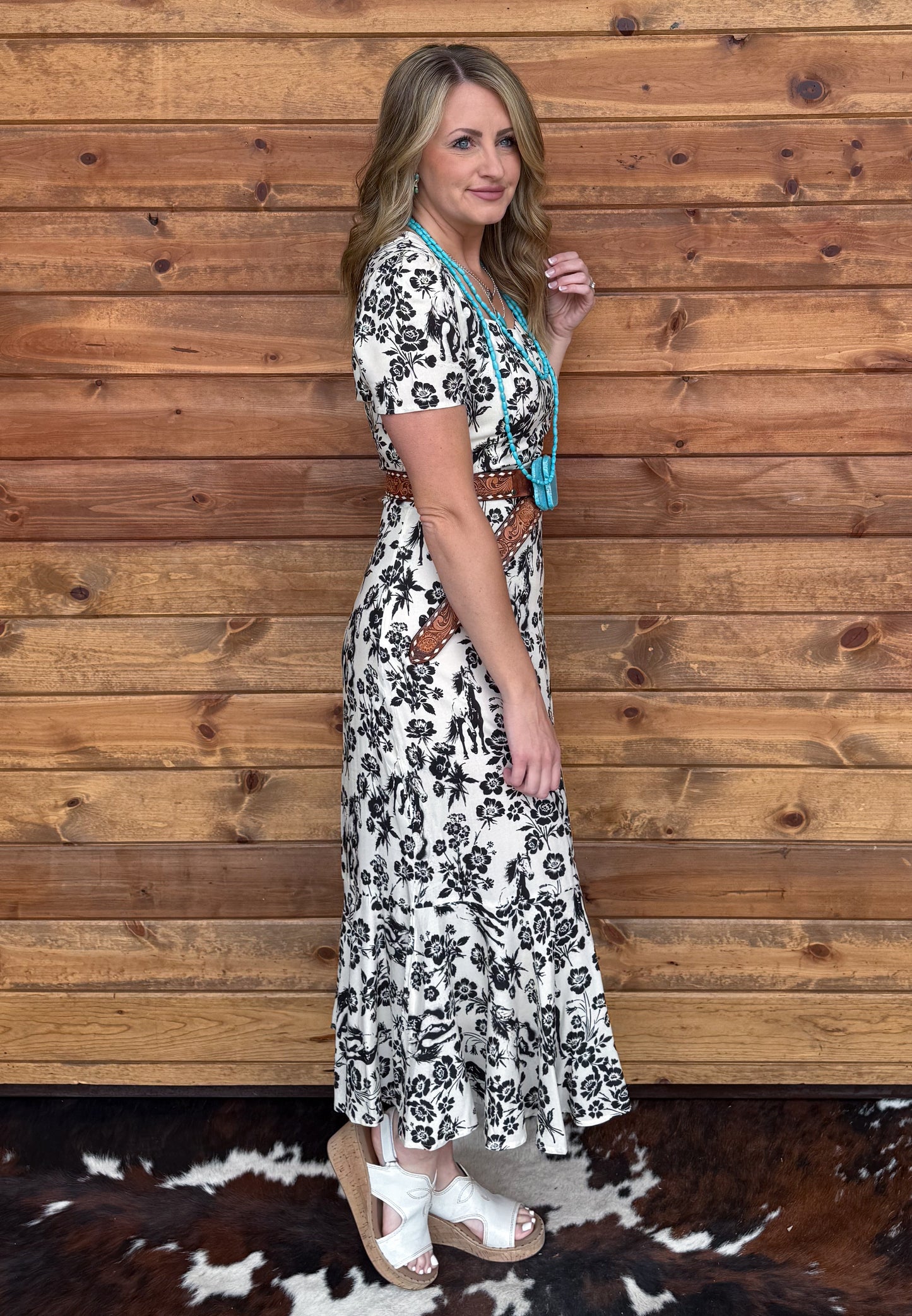 Floral Horses Dress