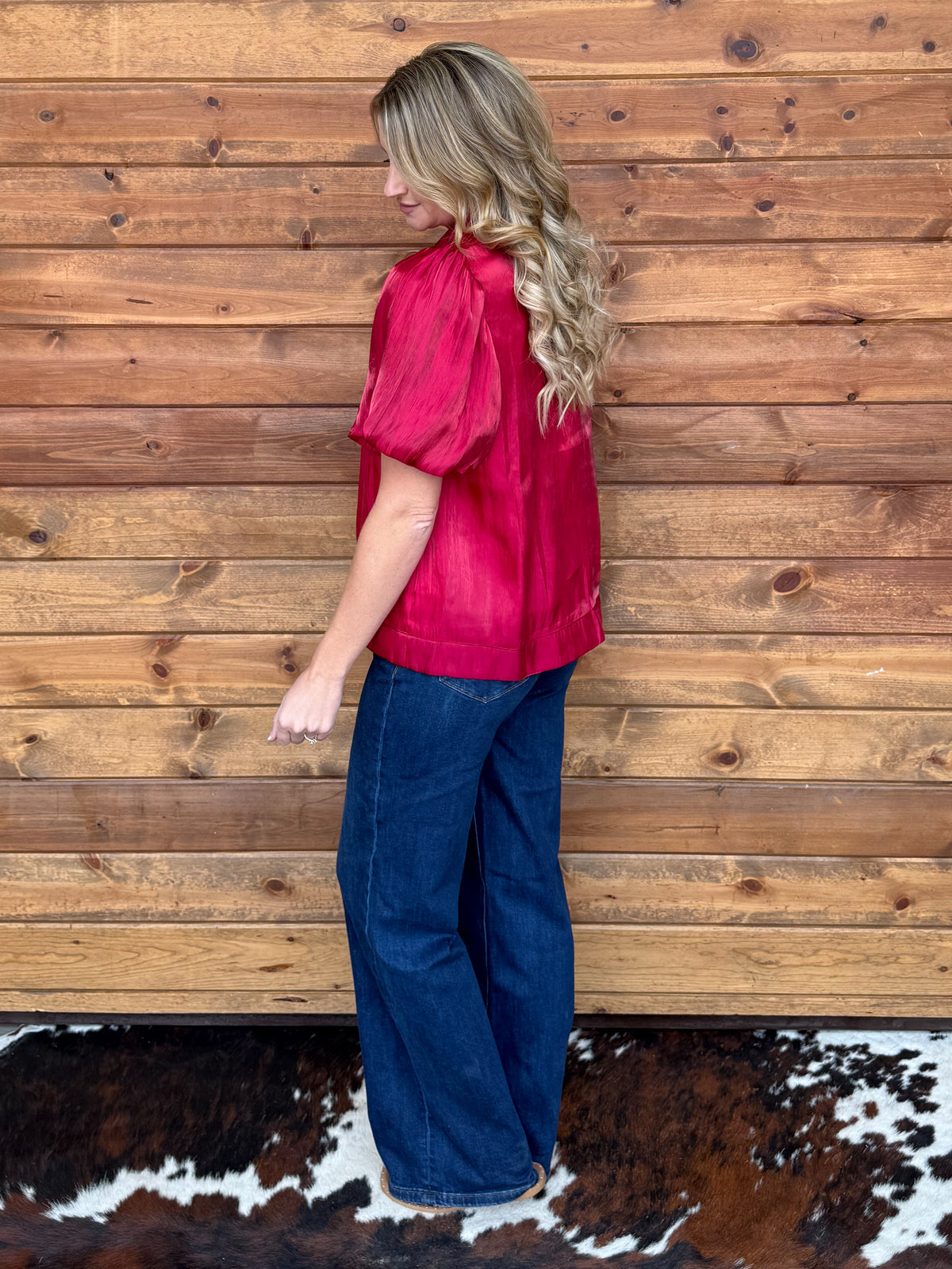 Fancy Cowgirl Blouse *Red