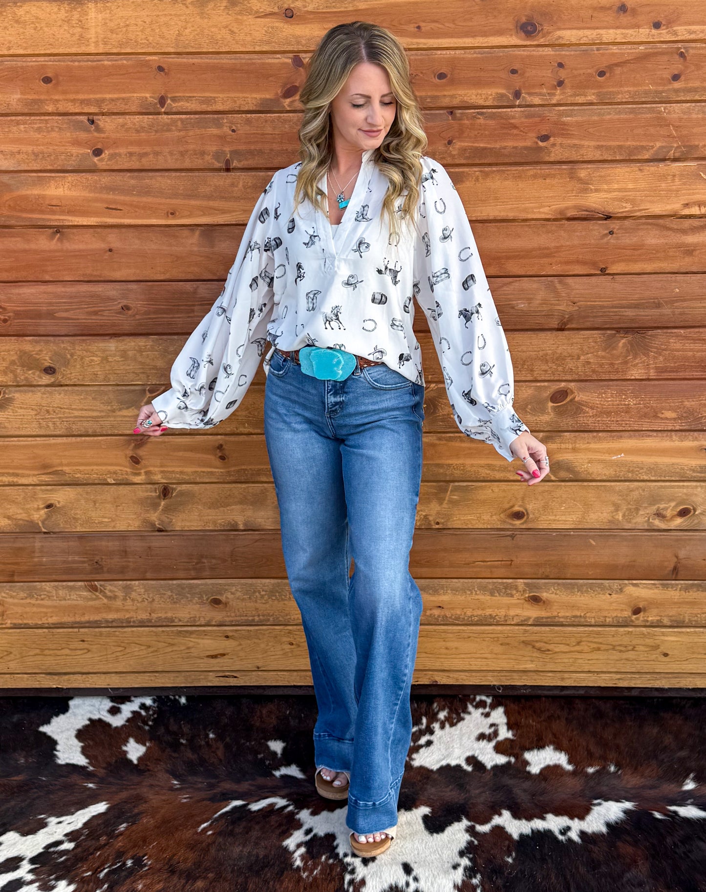 Ranchy Blouse *Black & White