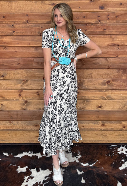 Floral Horses Dress