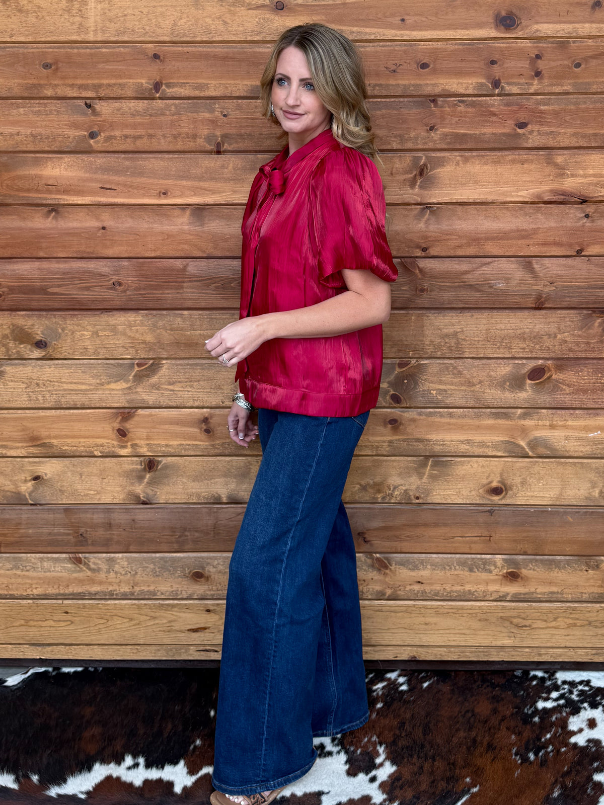 Fancy Cowgirl Blouse *Red