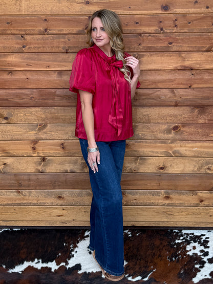 Fancy Cowgirl Blouse *Red