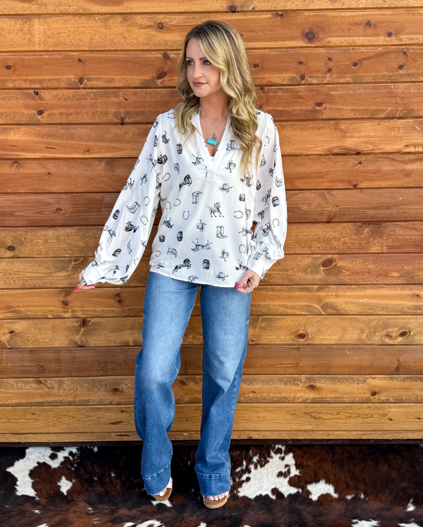 Ranchy Blouse *Black & White