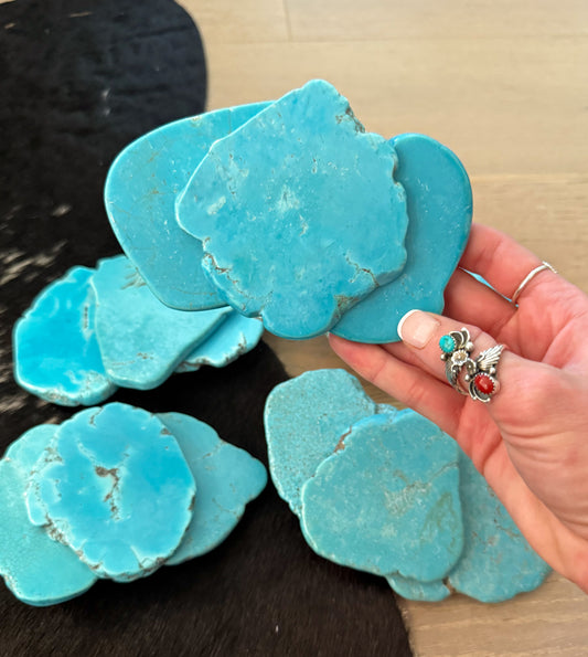 Turquoise Slab Belt Buckle