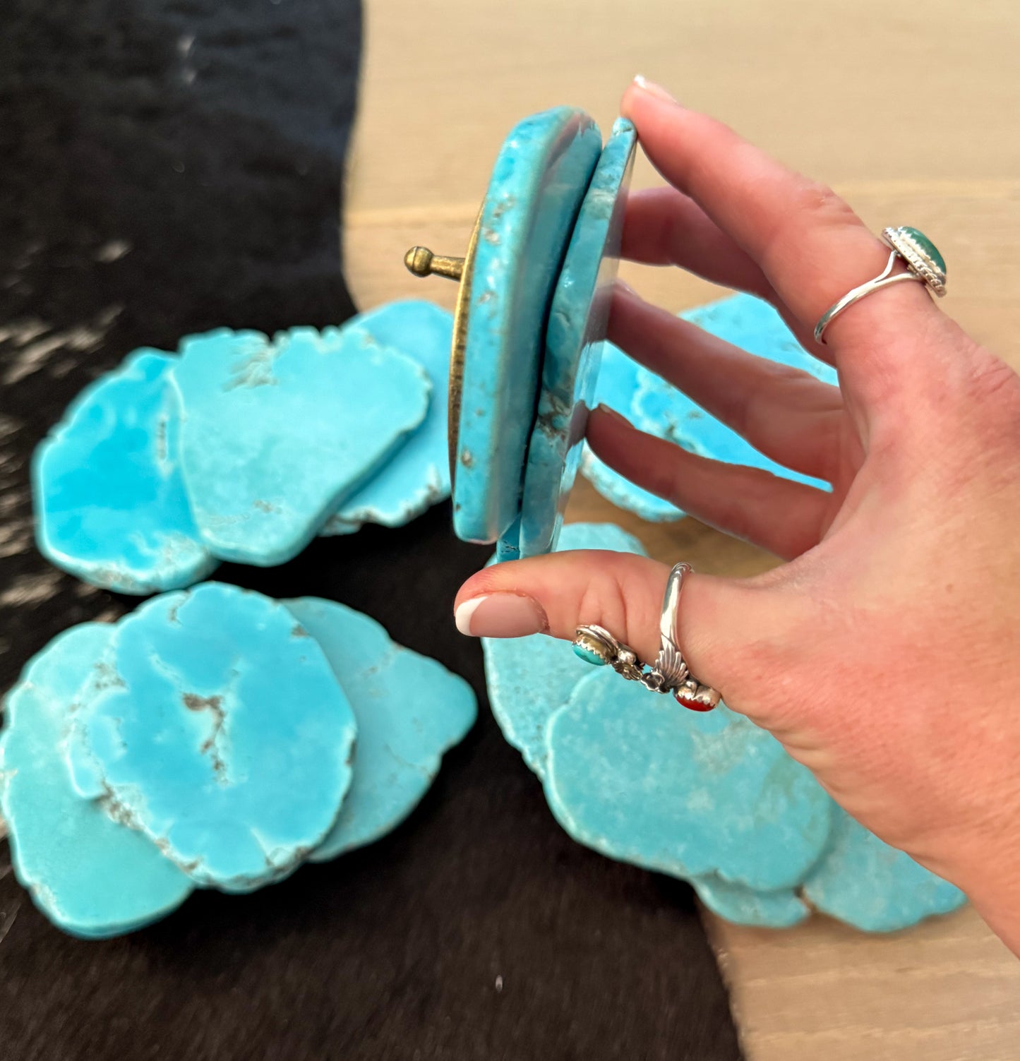 Turquoise Slab Belt Buckle