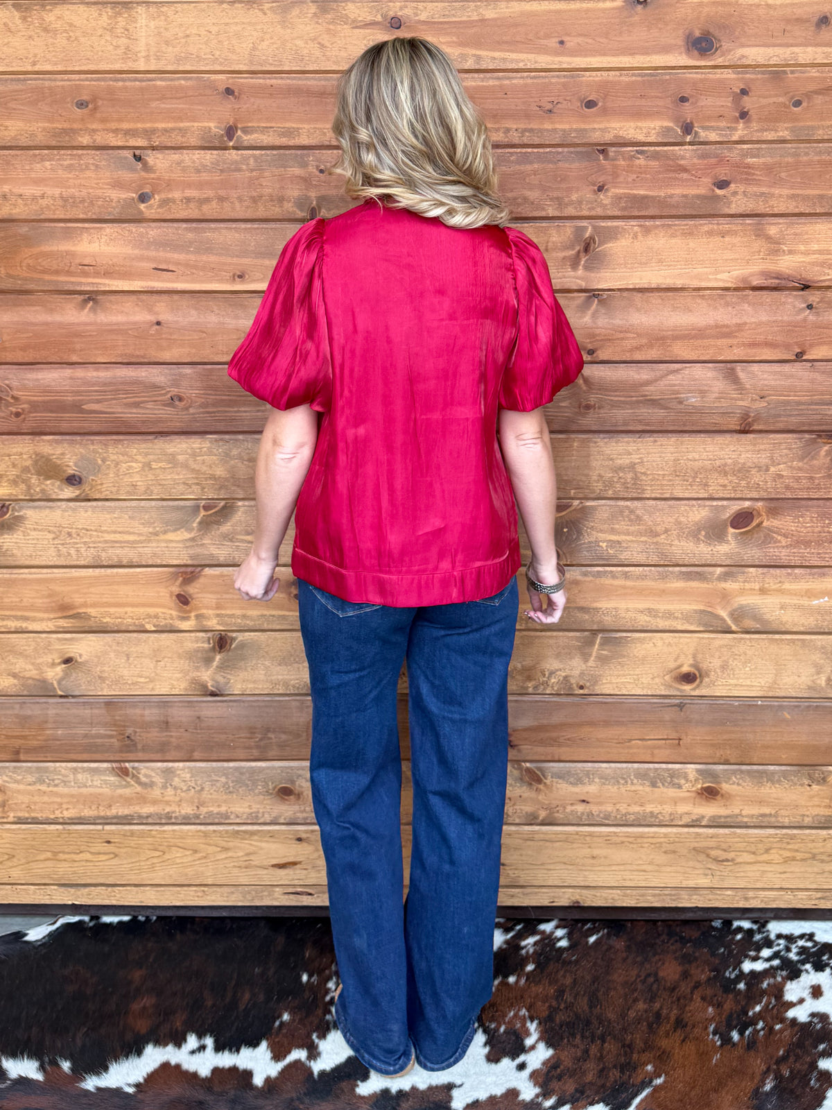 Fancy Cowgirl Blouse *Red