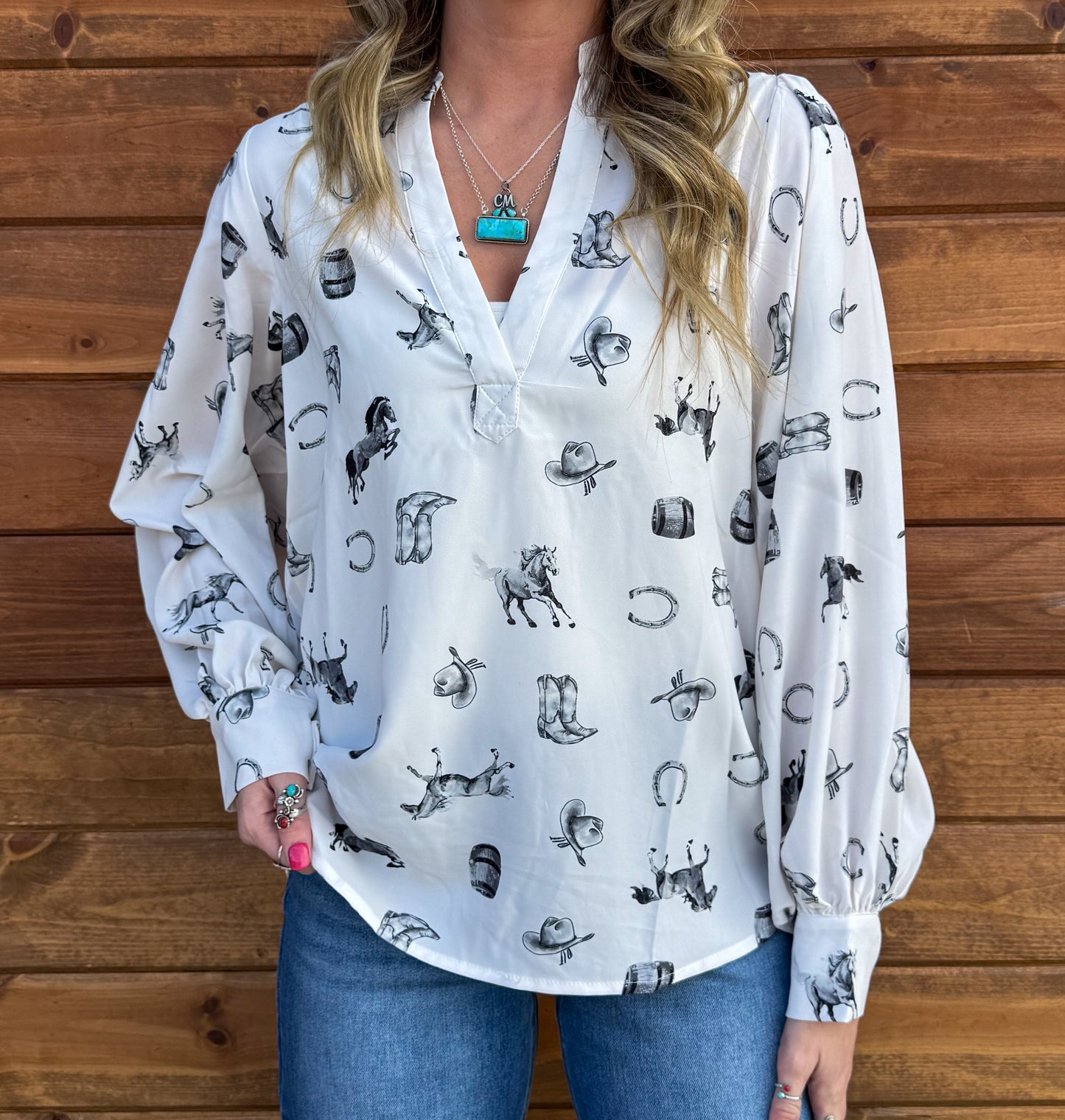Ranchy Blouse *Black & White