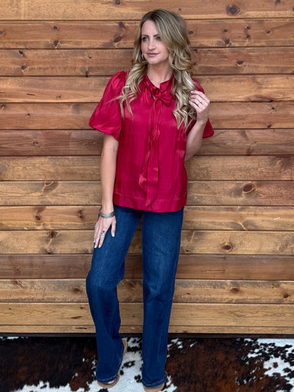 Fancy Cowgirl Blouse *Red