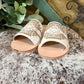 Nadia Fire Aztec Cowhide Slides