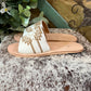 Nadia Fire Aztec Cowhide Slides