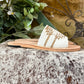Nadia Fire Aztec Cowhide Slides
