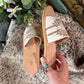 Nadia Fire Aztec Cowhide Slides