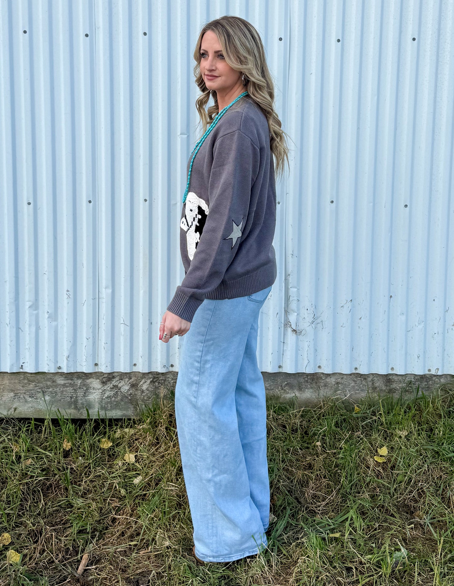 Black Baldy Cattle Cardigan