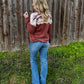 Country Babe Aztec Pullover *Rust