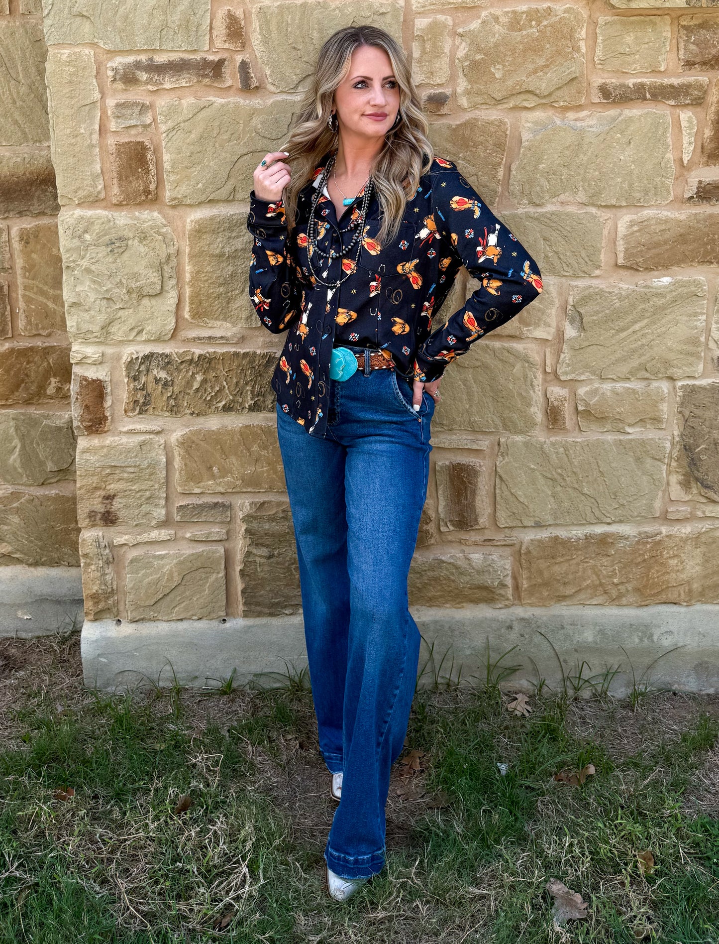 Cowboy Essentials Button-Up Top