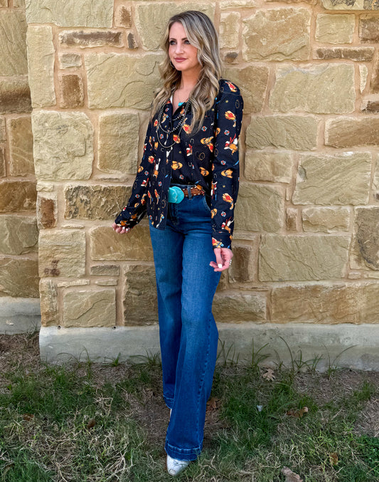 Cowboy Essentials Button-Up Top