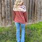 Country Babe Aztec Pullover *Rust