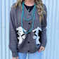 Black Baldy Cattle Cardigan