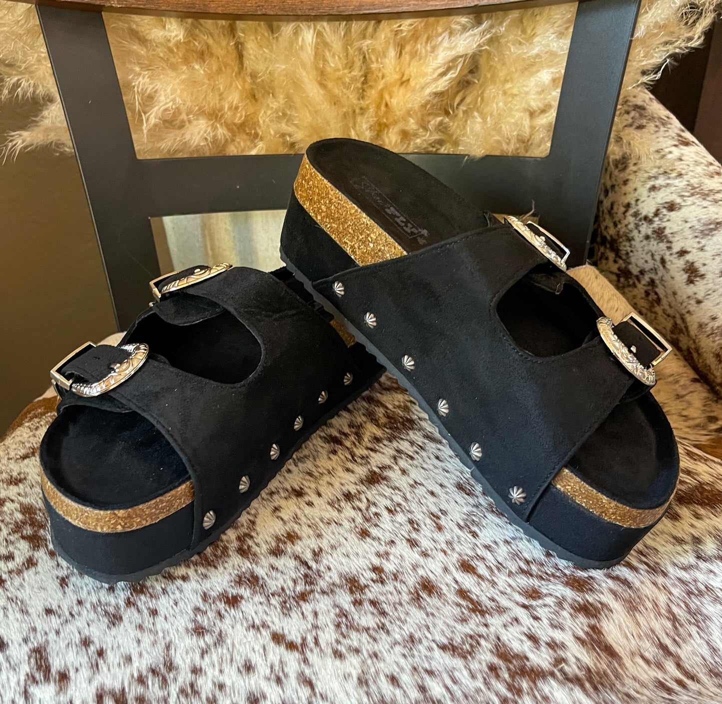 Platinum Buckles Sandals