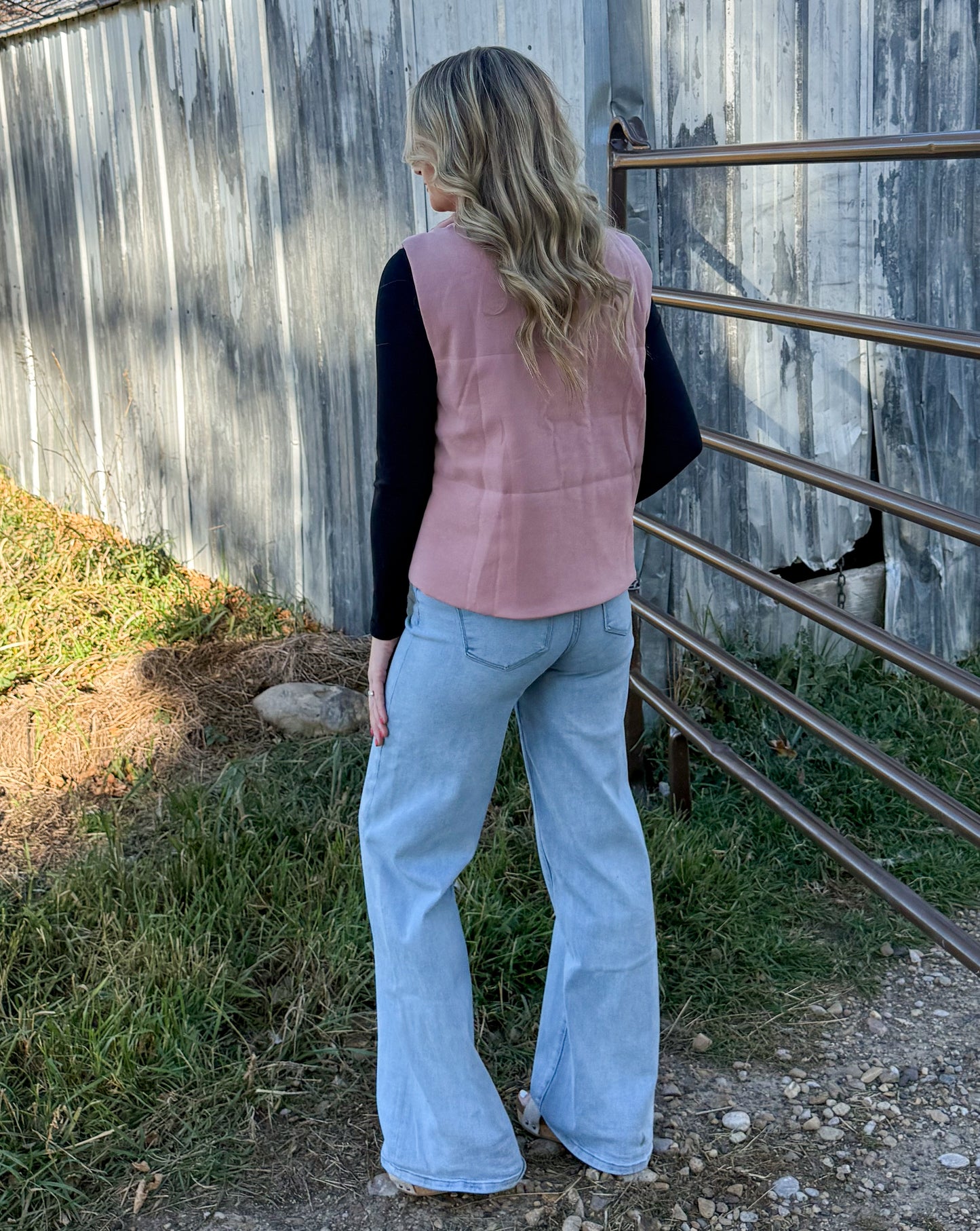 Southern Cactus Puffer Vest *Mauve