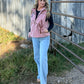 Southern Cactus Puffer Vest *Mauve