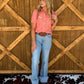 Cowgirl Pearl Snap Top *Peach