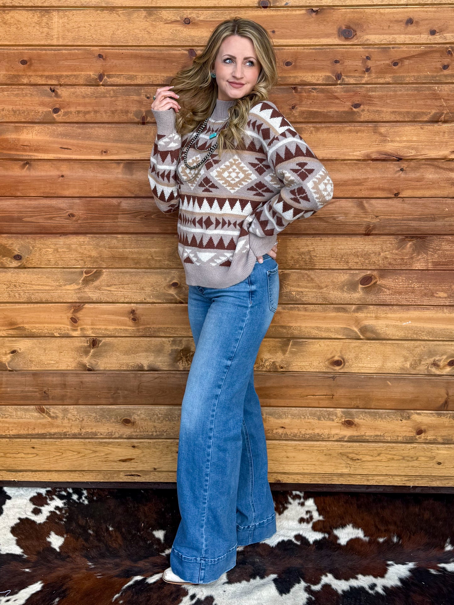 Southern Aztec Sweater *Brown