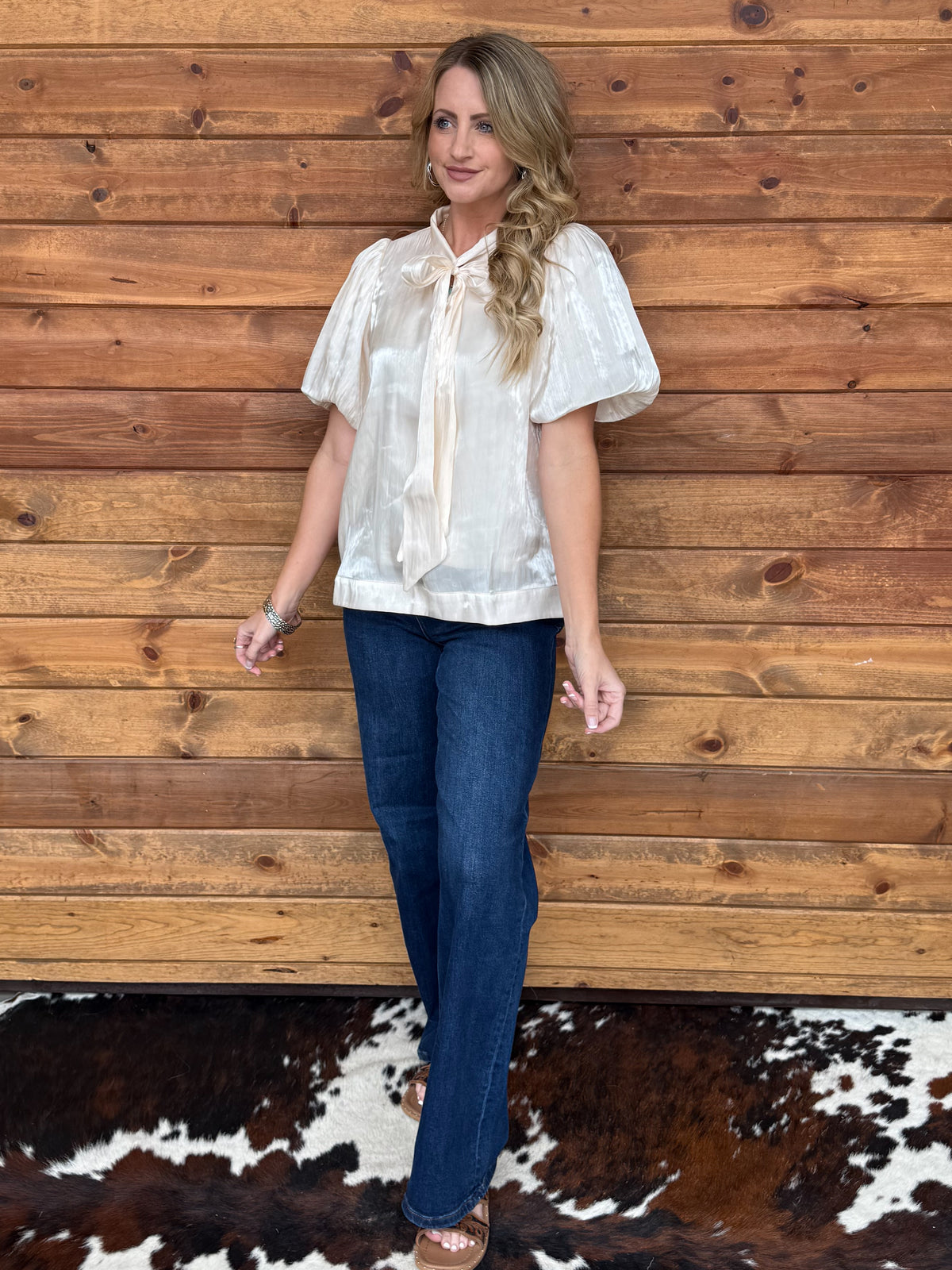 Fancy Cowgirl Blouse *Cream