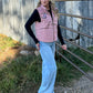 Southern Cactus Puffer Vest *Mauve
