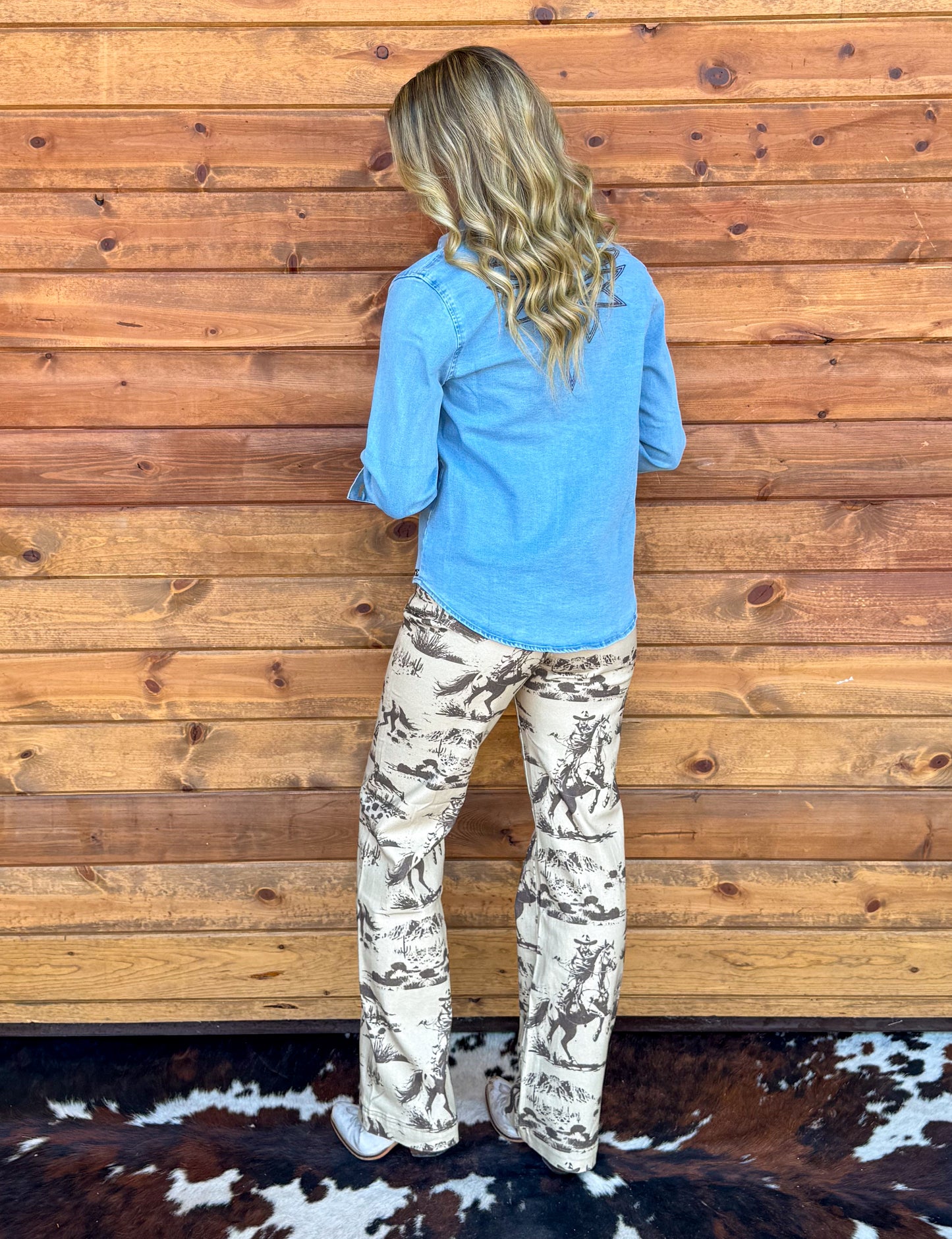 Boot Stitch Denim Long Sleeve