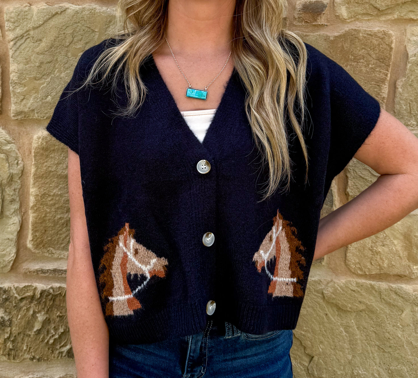 Wranglin’ Horses Cardigan