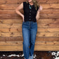 Simple Button-Up Tank *Black