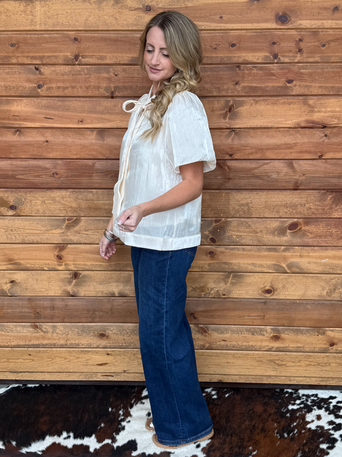 Fancy Cowgirl Blouse *Cream