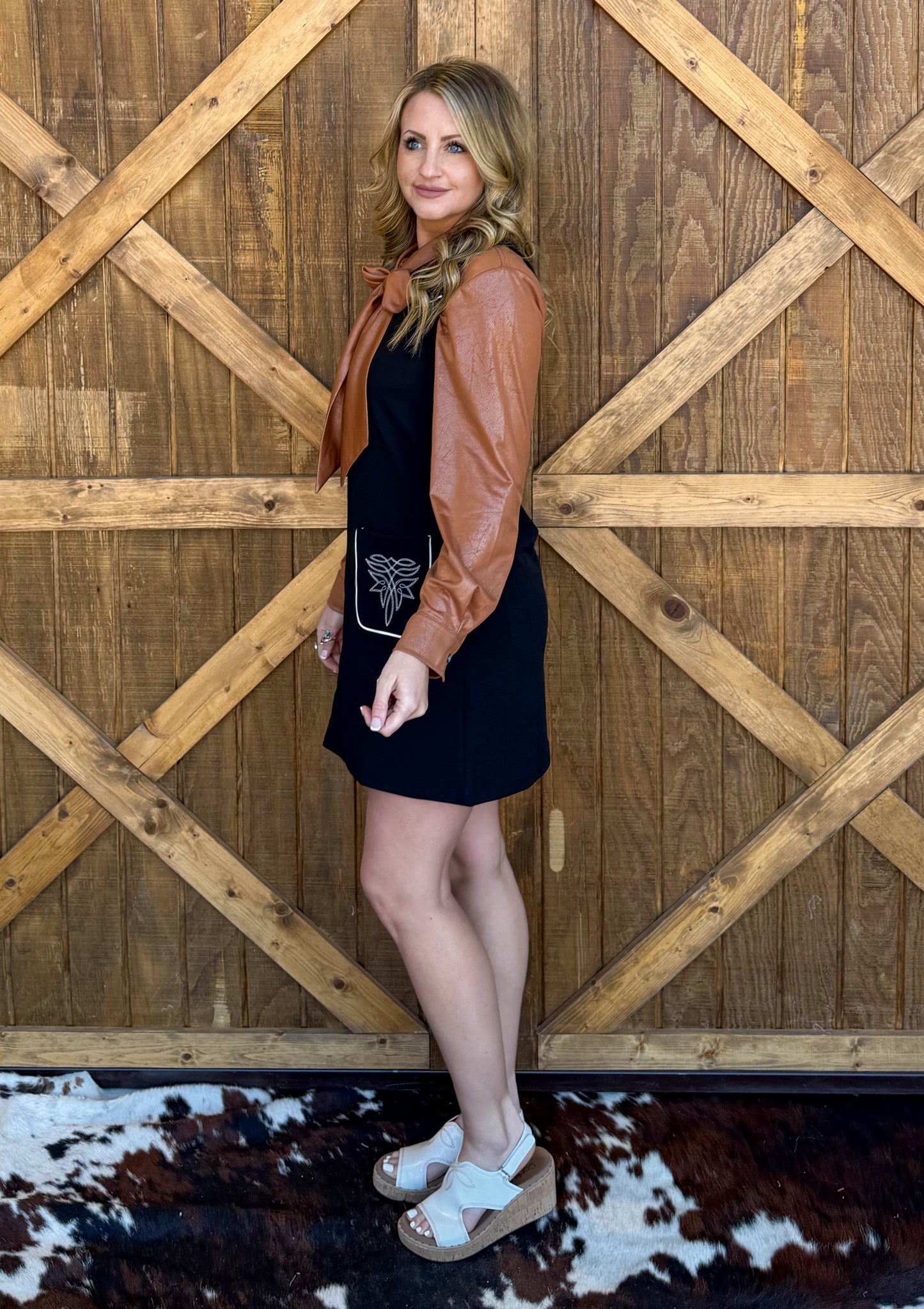 The Boot Stitch Mini Dress *Black