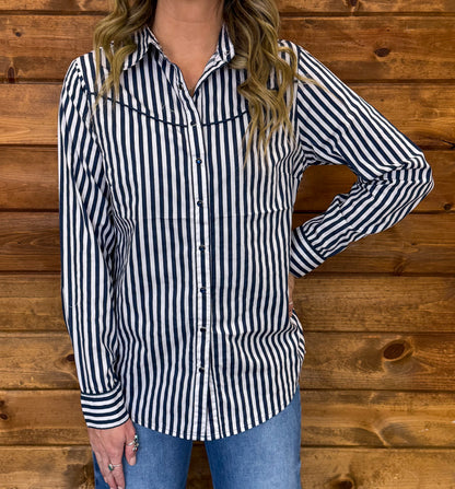 The Valley Striped Pearl Snap