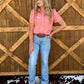 Cowgirl Pearl Snap Top *Peach