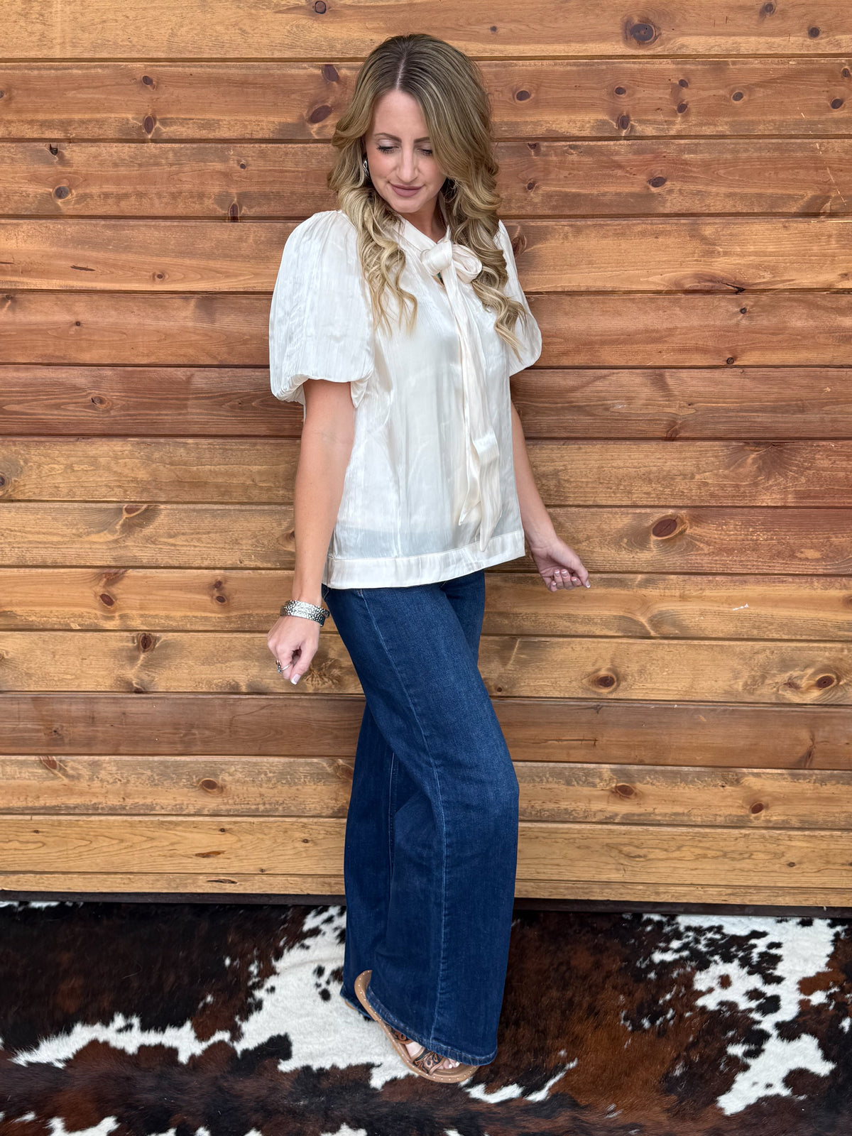 Fancy Cowgirl Blouse *Cream