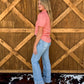 Cowgirl Pearl Snap Top *Peach
