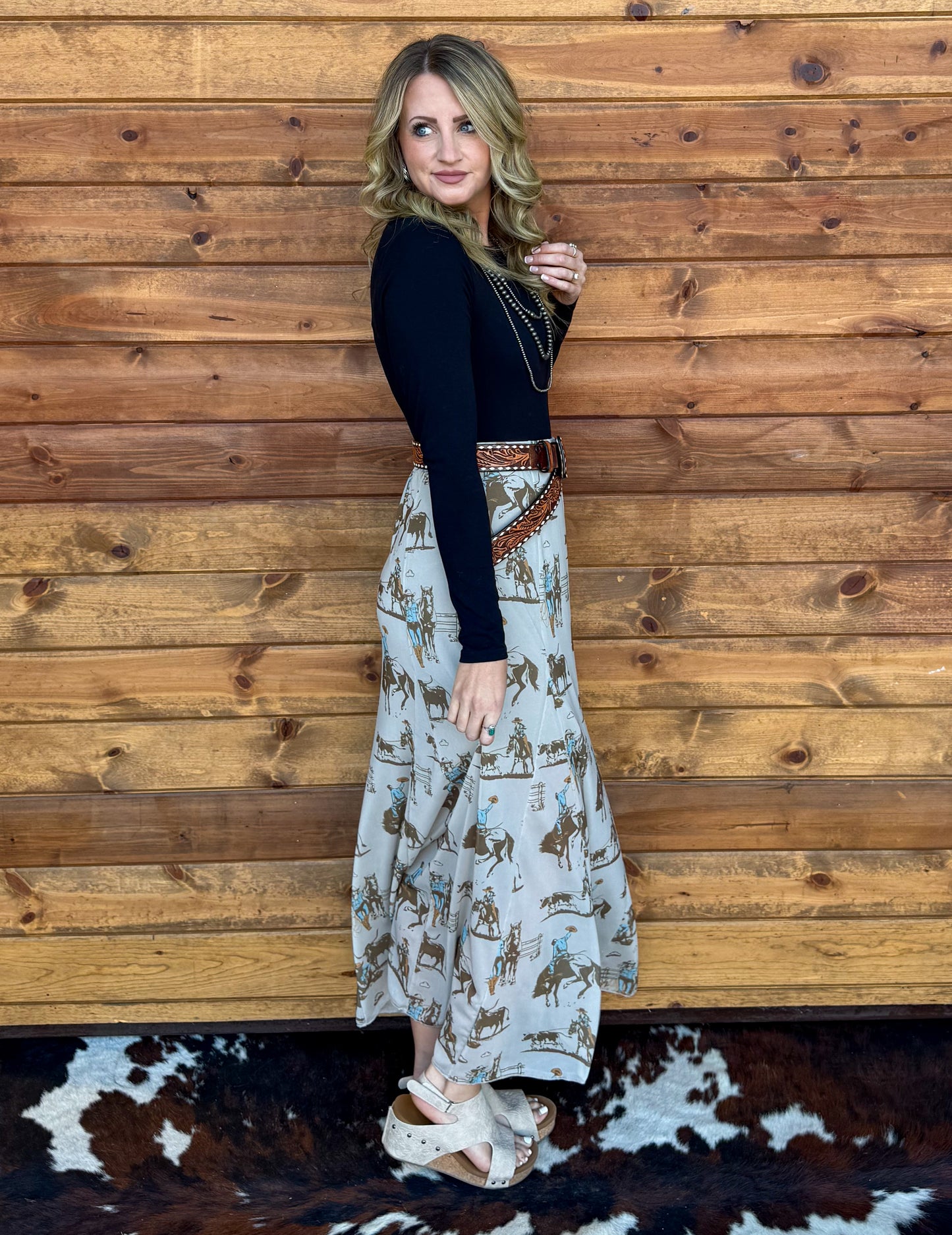 On the Ranch Mesh Maxi Skirt