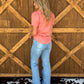 Cowgirl Pearl Snap Top *Peach