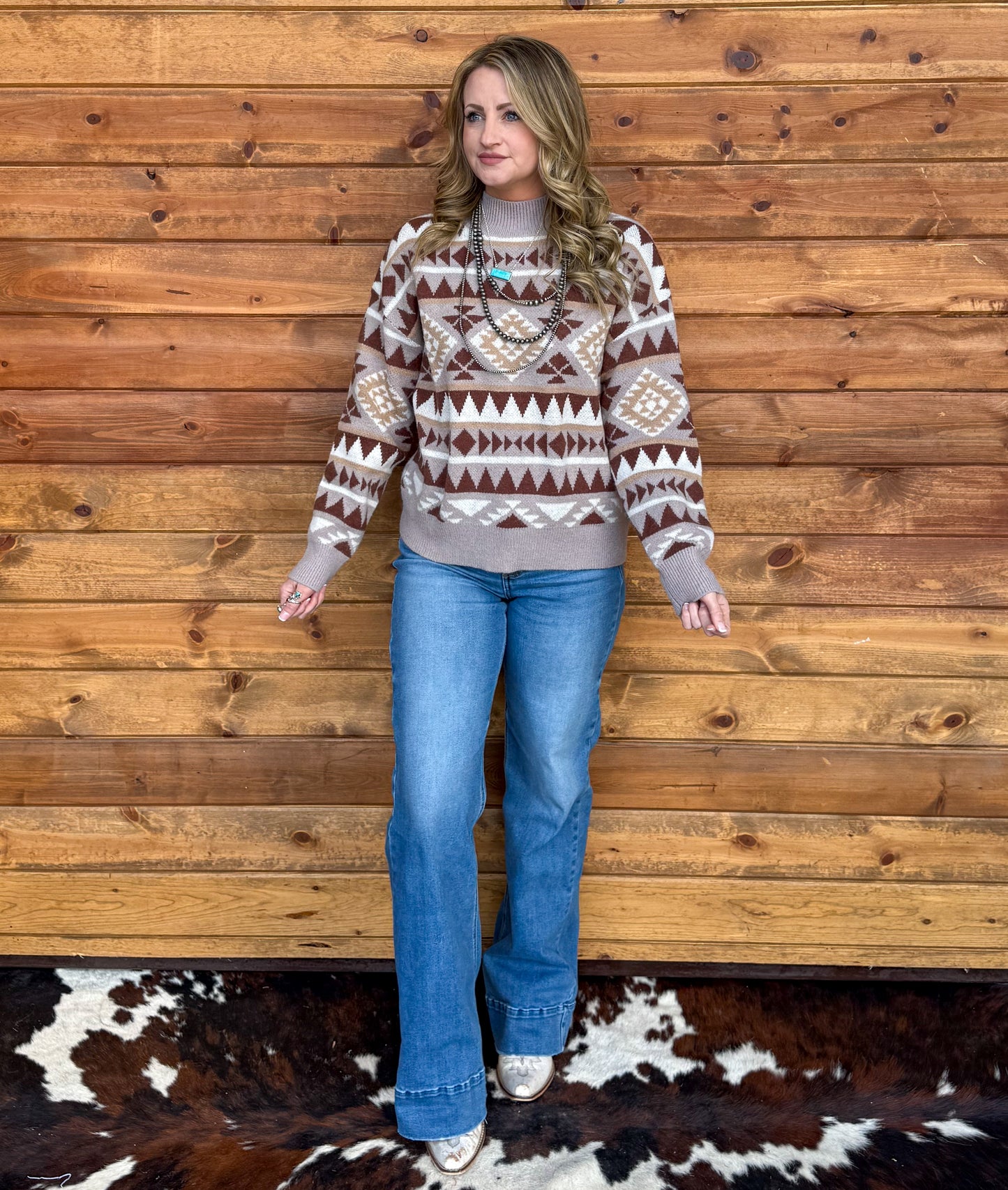 Southern Aztec Sweater *Brown