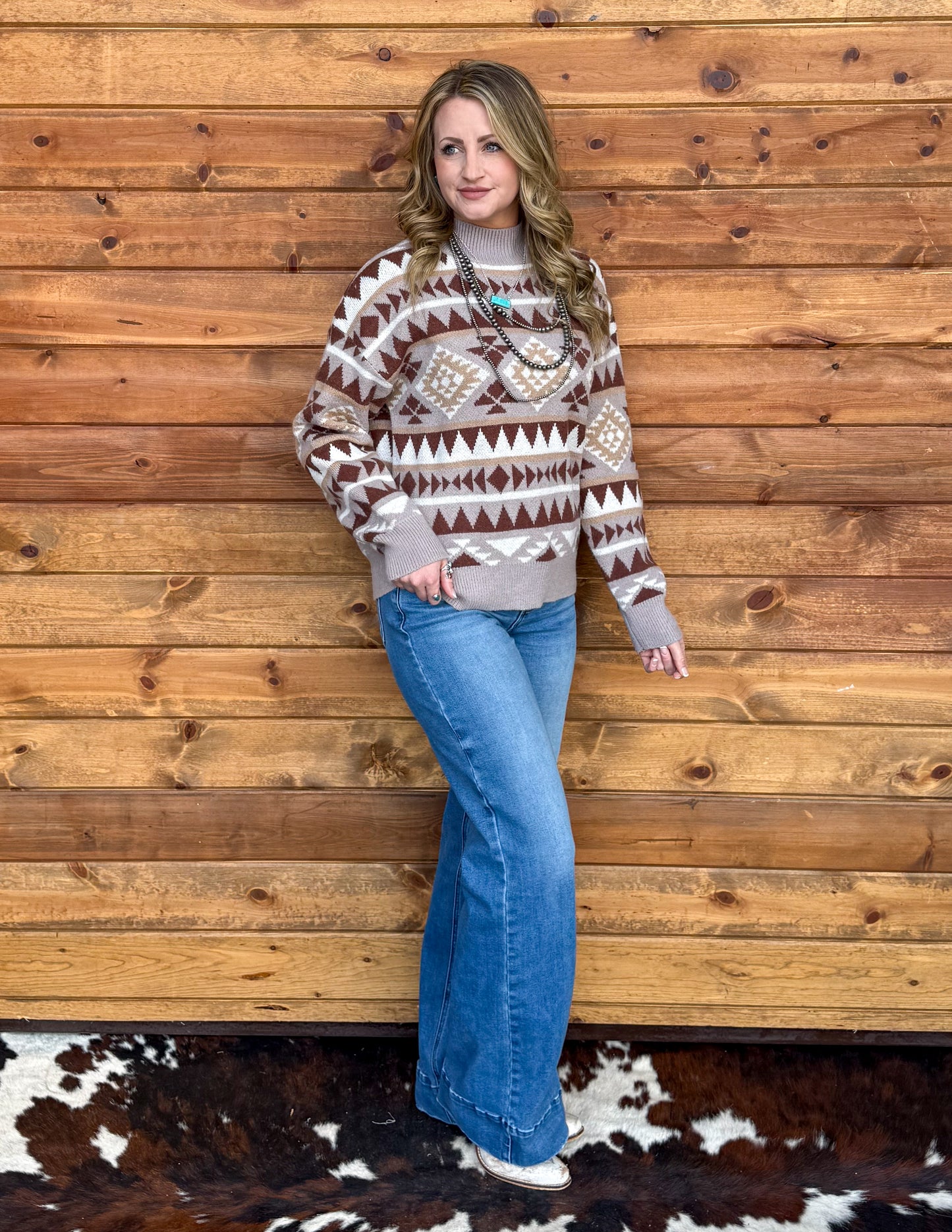Southern Aztec Sweater *Brown