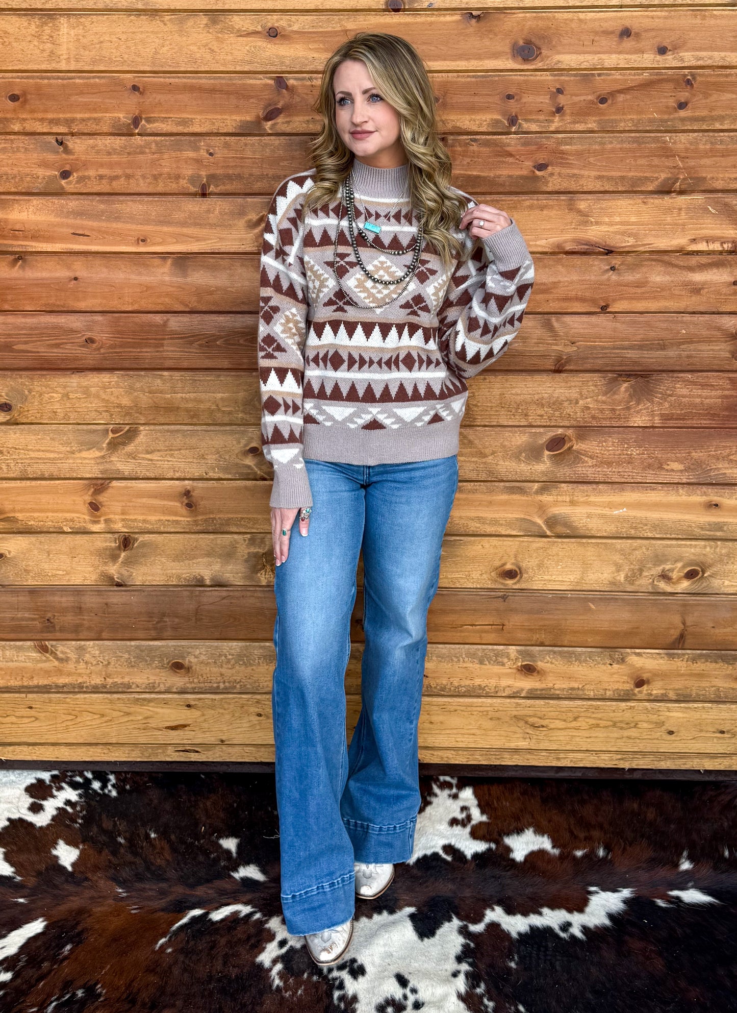 Southern Aztec Sweater *Brown