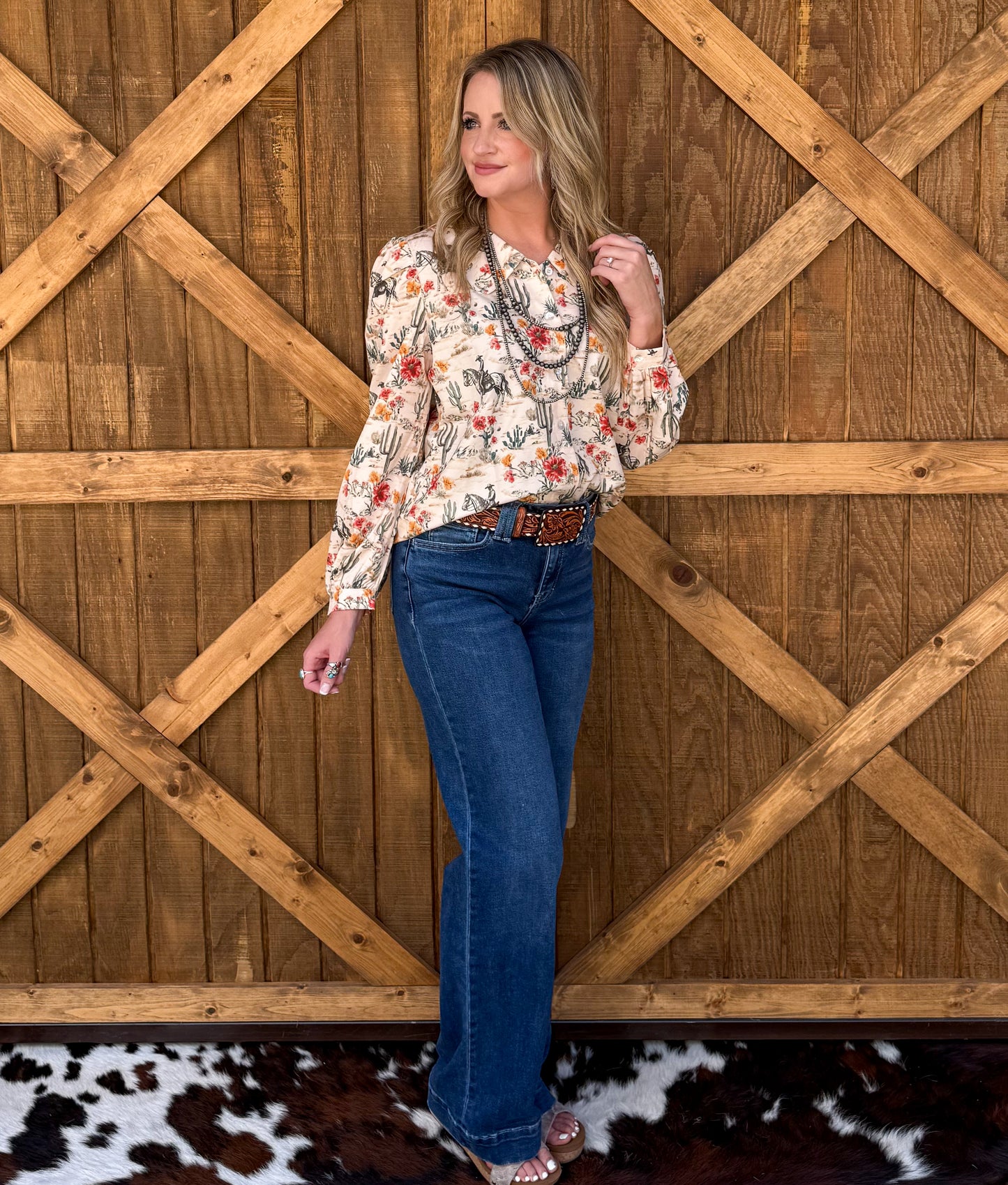 Rose Cowboy Blouse