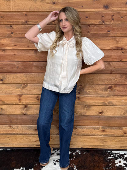 Fancy Cowgirl Blouse *Cream